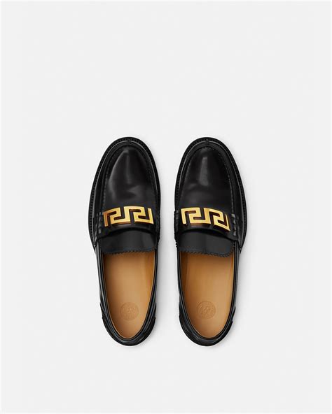 versace greca loafers male black.